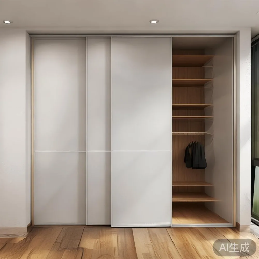 Sliding-door wardrobe in Singapore HDB bedroom