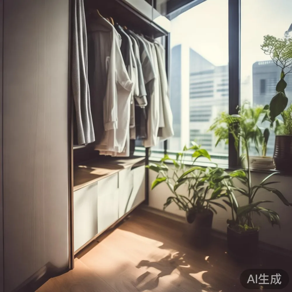 Buying a Wardrobe SG Online? Real Delivery and Assembly Truths From a  — corner of a small condo apartment with wooden fl