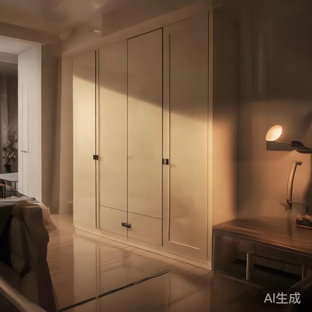 How to Care for a Lacquered Wardrobe, Bed Frame, and Dining Table in S — room setting at dusk with warm lamp light, film