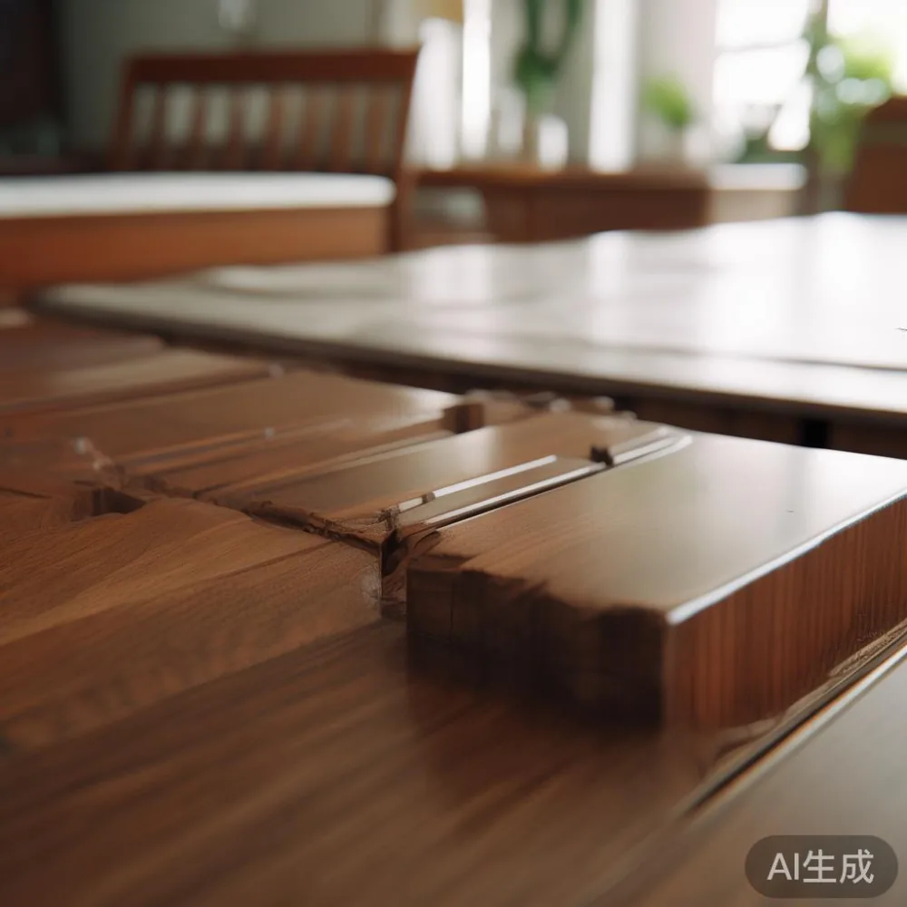 How to Care for a Lacquered Wardrobe, Bed Frame, and Dining Table in S — close-up of the grain and joinery detail, shallo