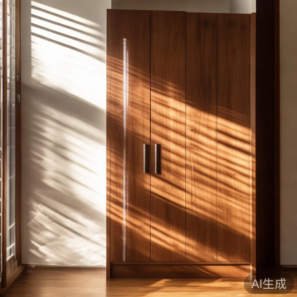 Caring for a Lacquered Wardrobe Surface in a Tropical Climate: A Singa — in a sunlit Singapore HDB living room, morning l