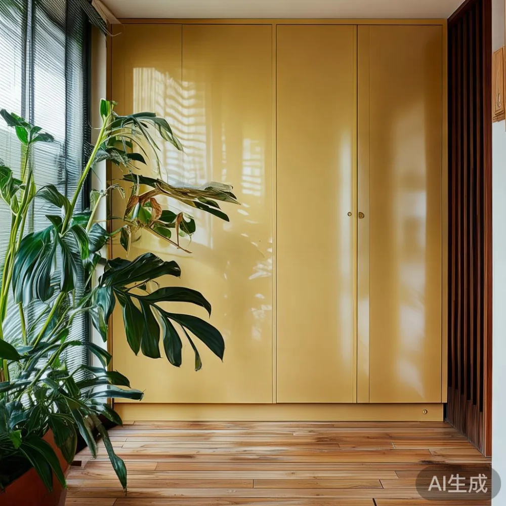 Caring for a Lacquered Wardrobe Surface in a Tropical Climate: A Singa — corner of a small condo apartment with wooden fl