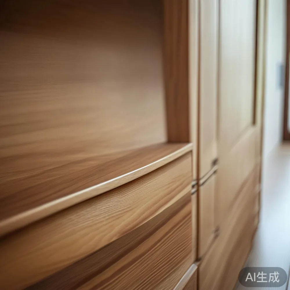 How to Match Solid Wood Furniture to a Warm Minimal Interior in a Sing — close-up of the grain and joinery detail, shallo