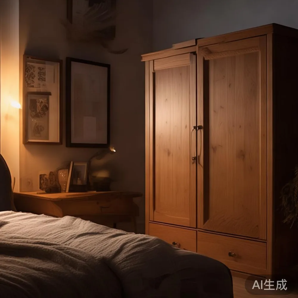 How to Read a Solid Wood Furniture Warranty in Singapore (Without Gett — room setting at dusk with warm lamp light, film 