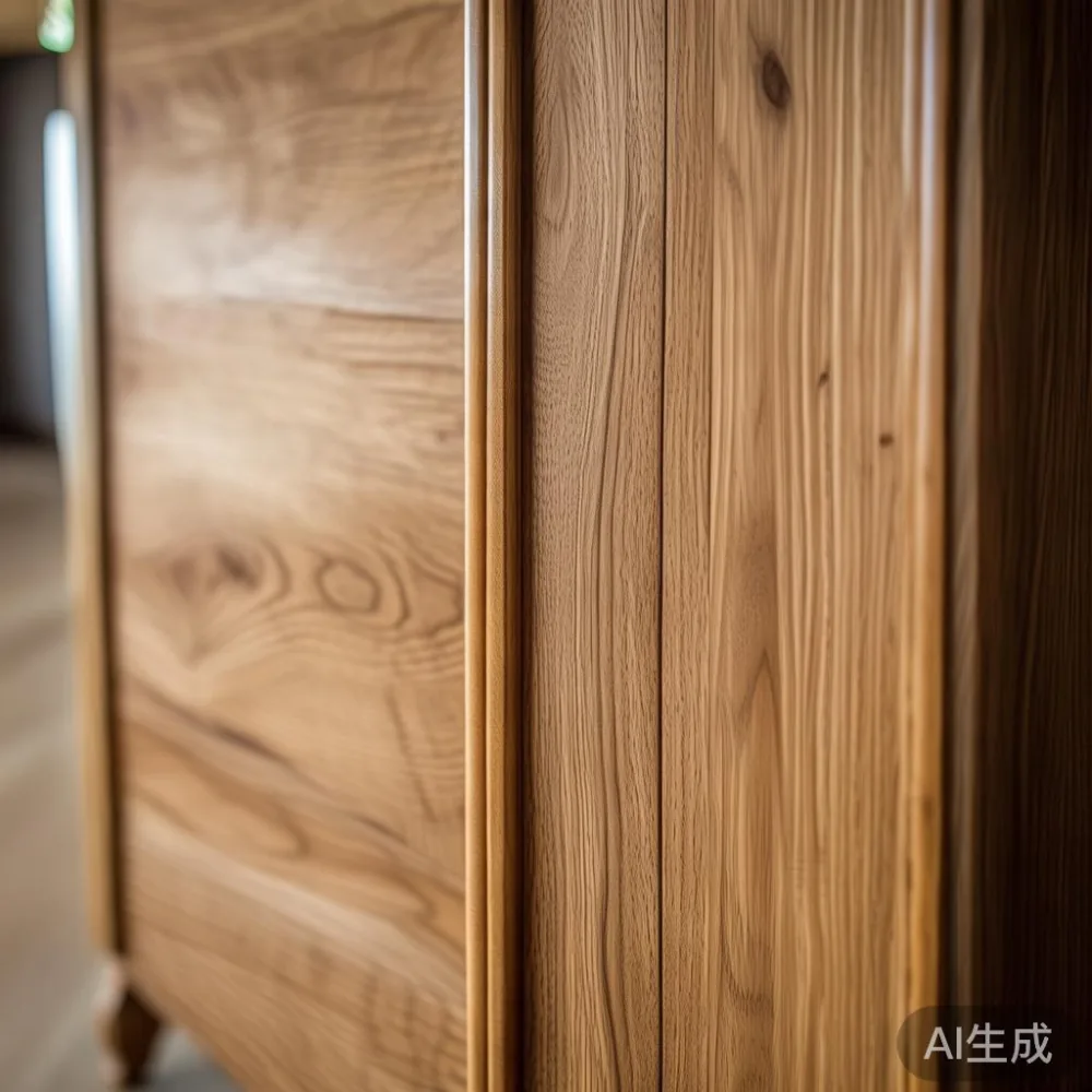 How to Read a Solid Wood Furniture Warranty in Singapore (Without Gett — close-up of the grain and joinery detail, shallo
