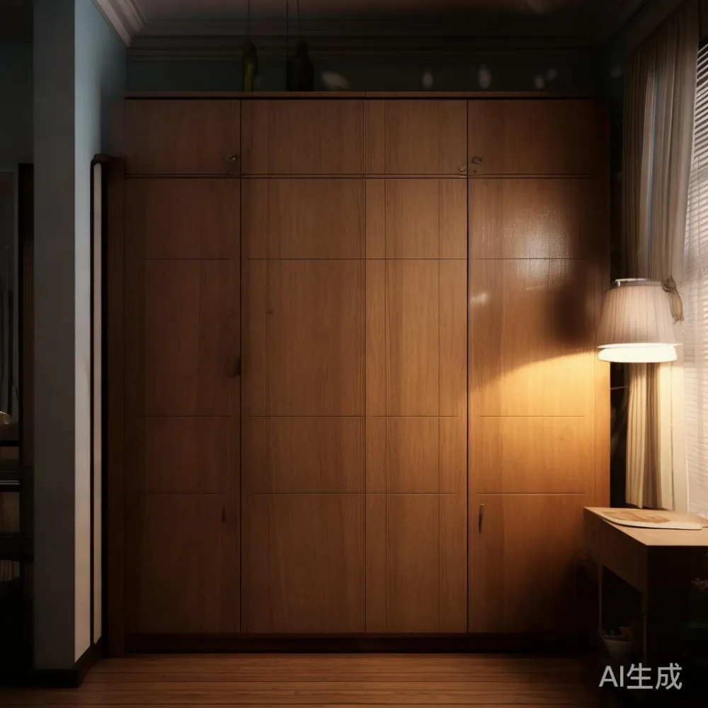 How Humidity in Southeast Asia Affects Your Wood Wardrobe — And What Y — room setting at dusk with warm lamp light, film