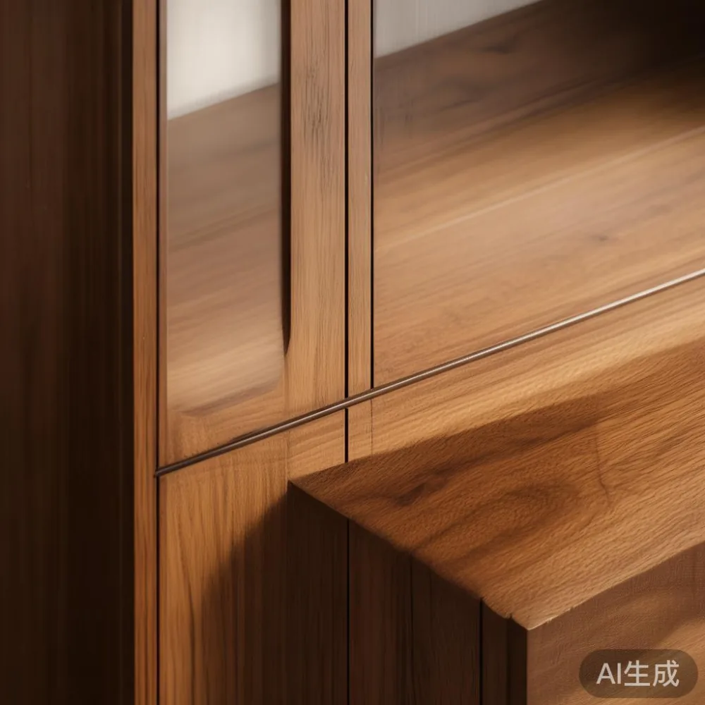 Lacquered Wardrobe Care in Singapore Humidity: A Solid Wood Owner’s Fi — close-up of the grain and joinery detail, shallo