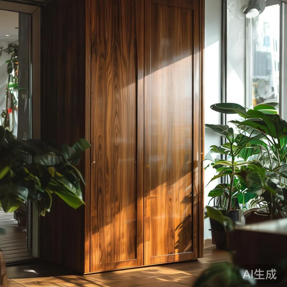 Lacquered Wardrobe Care in Singapore Humidity: A Solid Wood Owner’s Fi — corner of a small condo apartment with wooden fl