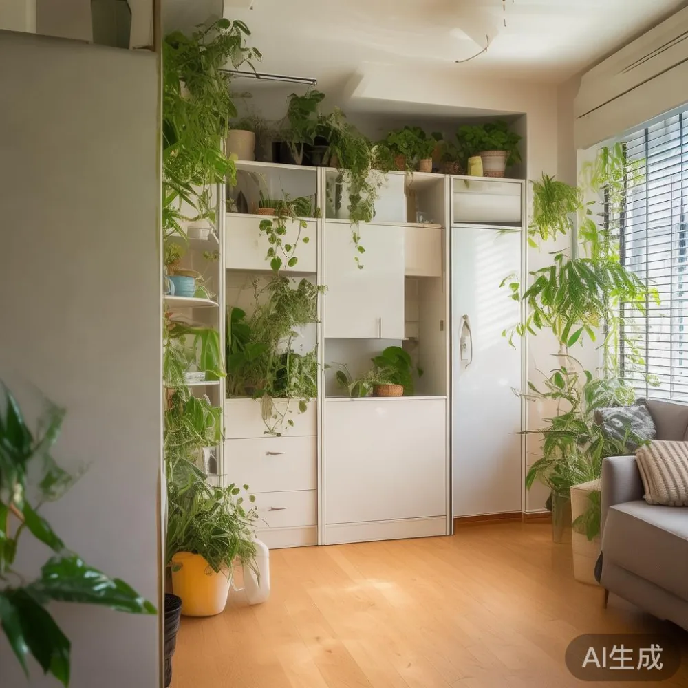 How to Choose the Right Size Furniture for a Singapore HDB Living Room — corner of a small condo apartment with wooden fl