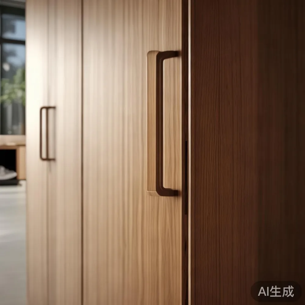 Veneer vs Solid Wood Wardrobes in Singapore: What Actually Costs Less — close-up of the grain and joinery detail, shallo
