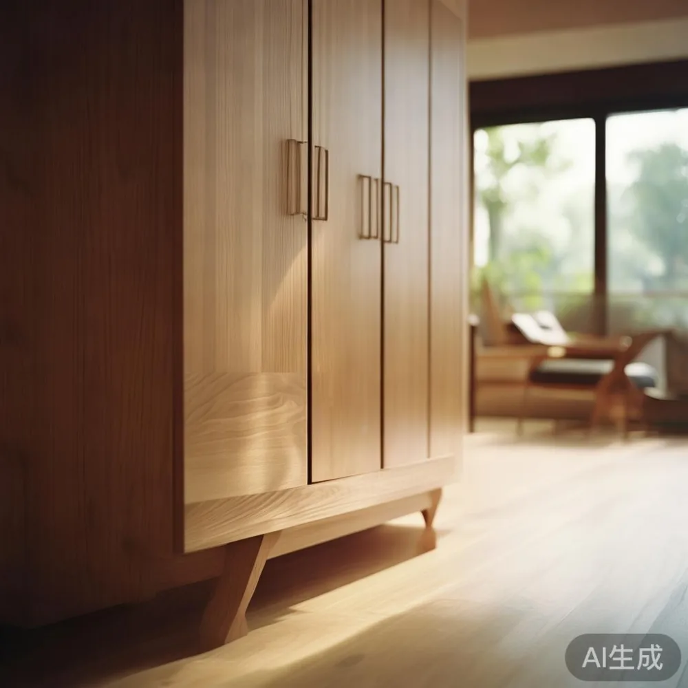 Warm Minimal in a Singapore Home: How to Match Solid Wood Furniture So — detail of the base and leg construction on a bed